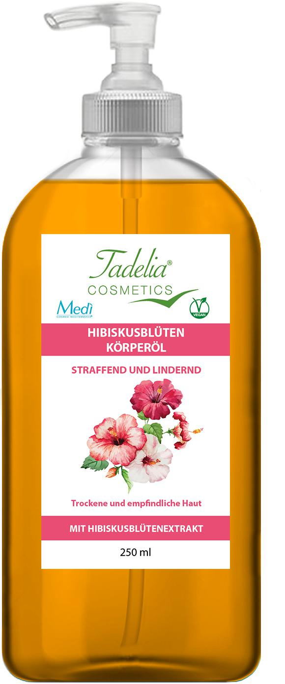 Tadelia® Hibiskusblueten Körperöl mit Hibiskusblütenextrakt 250 ml | Vegan