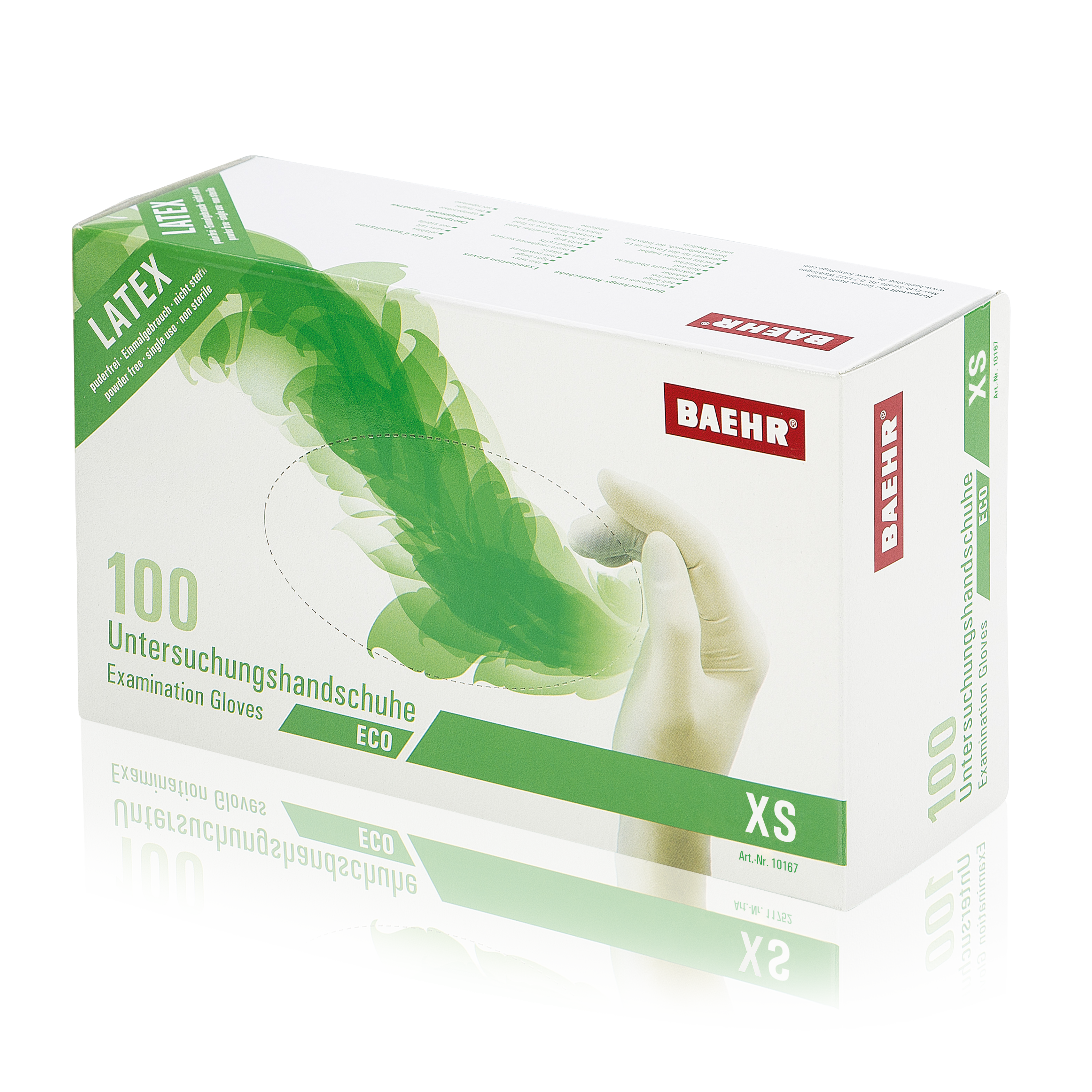 BAEHR Einmalhandschuhe Latex ECO | XS klein puderfrei 100 Stück BAEHR Einmalhandschuhe Latex ECO | XS klein puderfrei 100 Stück
