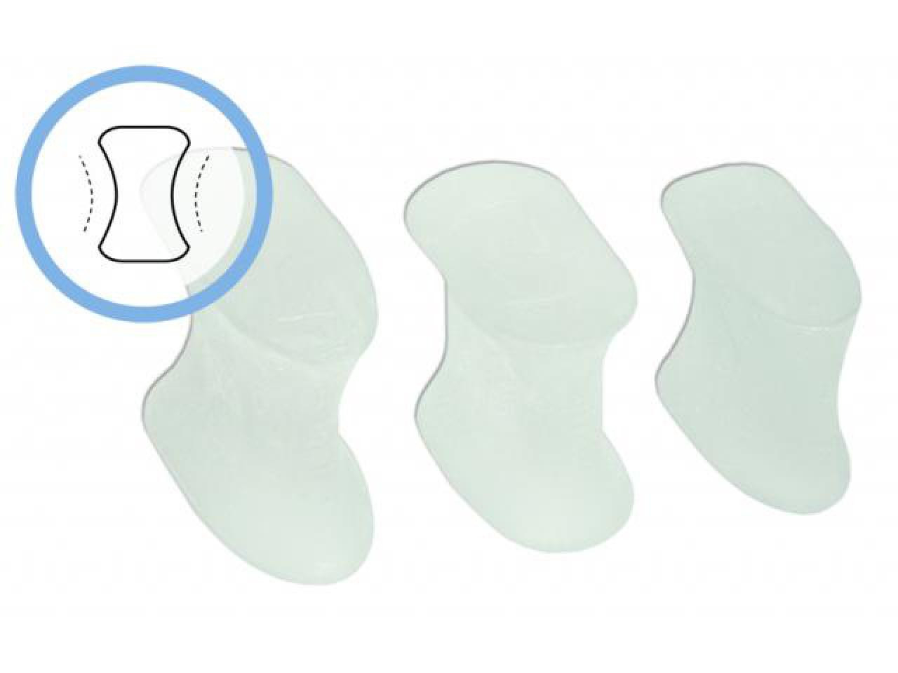 FRESCO Zehenspreizer | Zehenteiler aus Polymer Gel - runde Form Größe M FRESCO Zehenspreizer | Zehenteiler aus Polymer Gel - runde Form Größe M