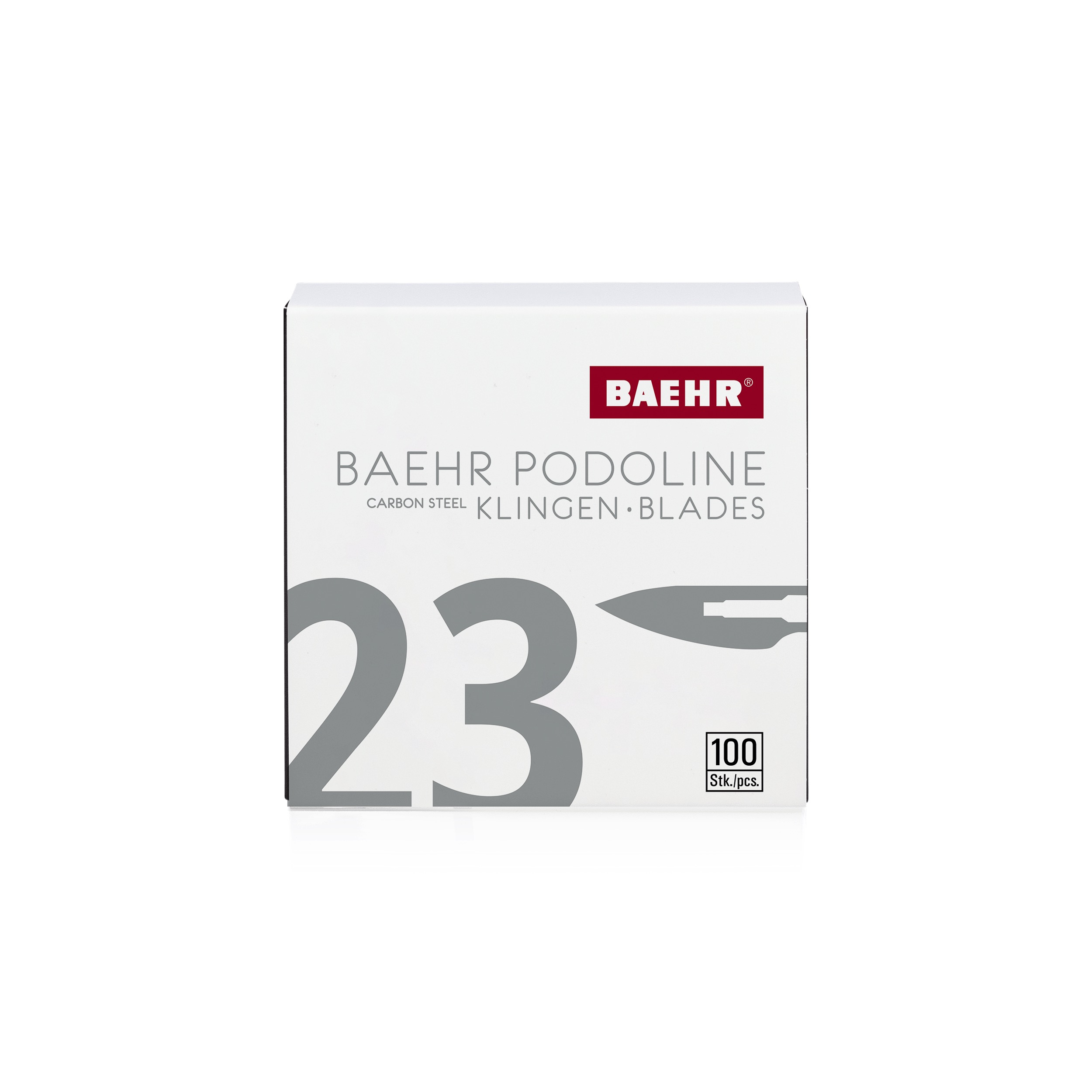 BAEHR Podoline Skalpellklingen 100 Stück | Figur 23 BAEHR Podoline Skalpellklingen 100 Stück | Figur 23