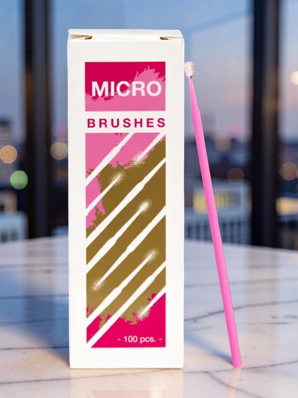 MISS LASHES Mikro-Bürstchen, pink 100 Stk.