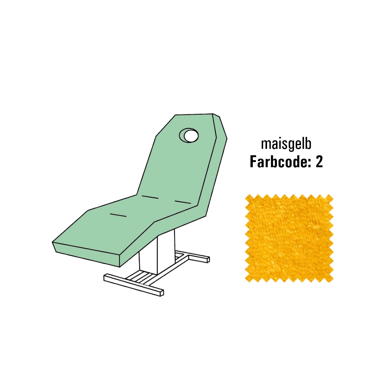 BAEHR Liegenbezug SPA UNIVERSAL maisgelb L: bis 220cm ; B: bis 100cm