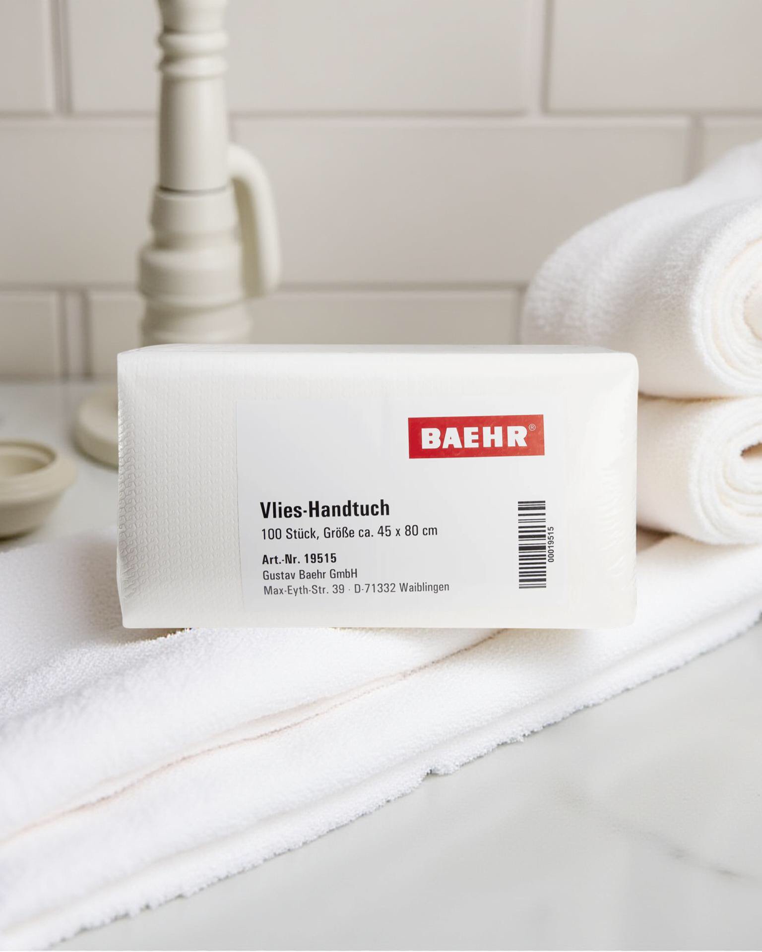 BAEHR Vlieshandtuch 45 x 80 cm 1 Pack (100 Stück)