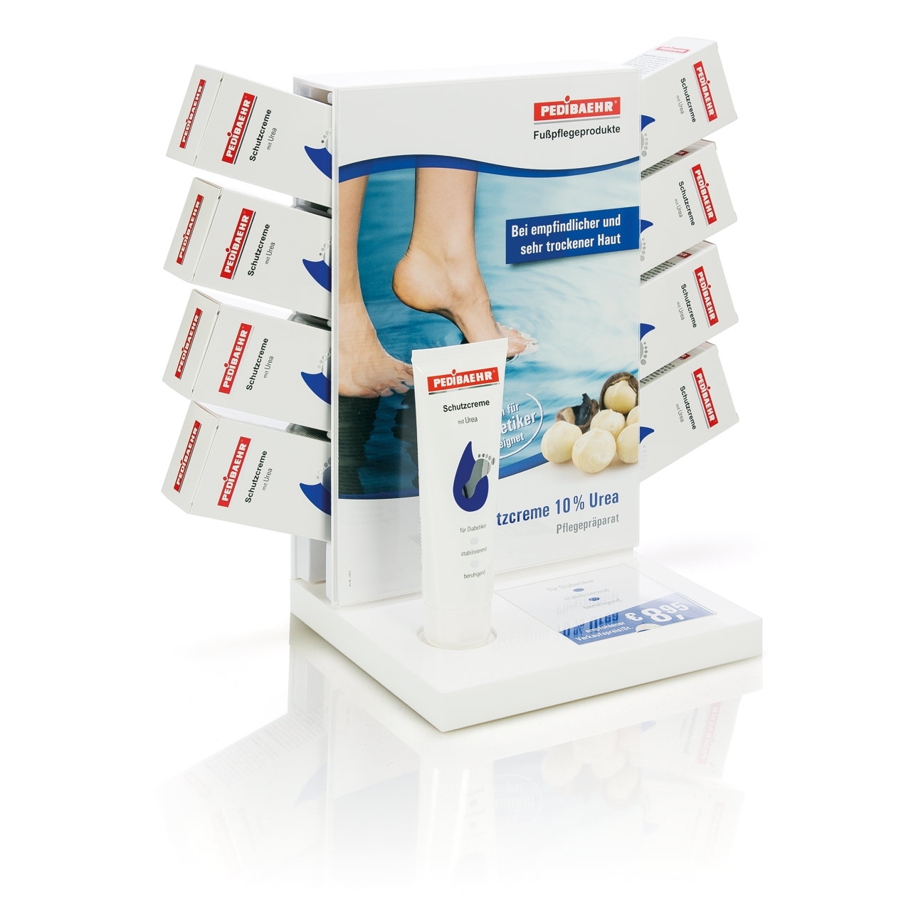 🔴 PEDIBAEHR - V-Display bestückt, Schutzcreme mit 10 % Urea 🔴 PEDIBAEHR - V-Display bestückt, Schutzcreme mit 10 % Urea