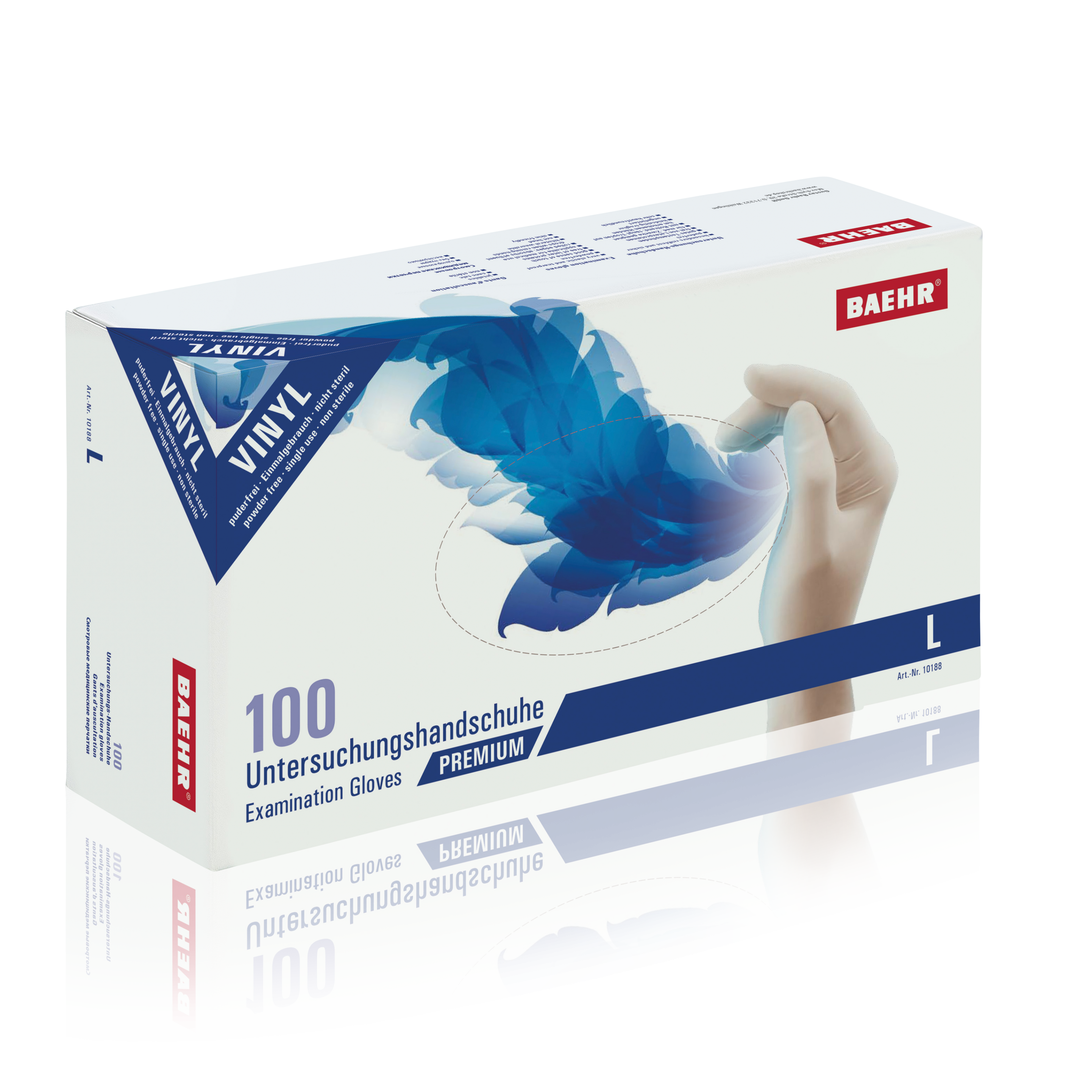 BAEHR Handschuhe Vinyl Gr. L 100 Stück BAEHR Handschuhe Vinyl Gr. L 100 Stück