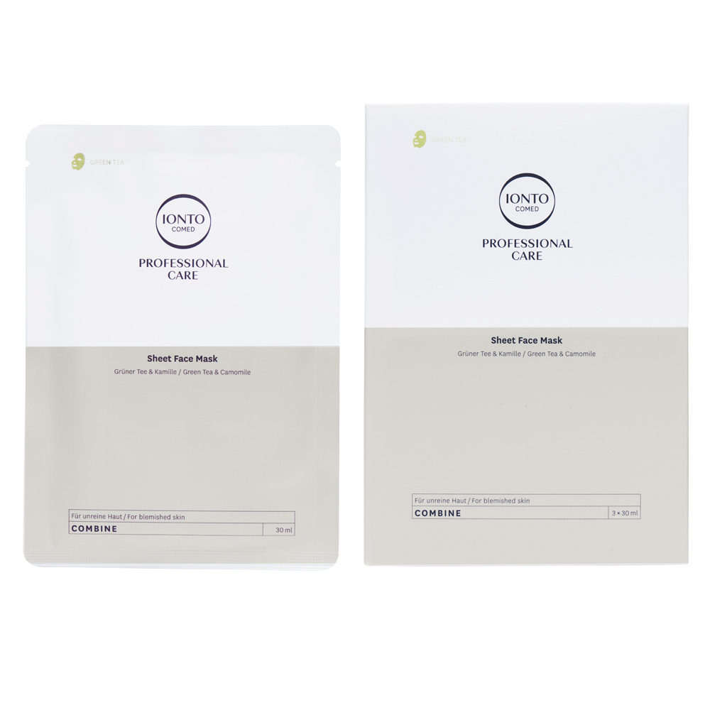 IONTO-COMED Professional Care Combine Sheet-Face-Mask Green Tea 3 Stück IONTO-COMED Professional Care Combine Sheet-Face-Mask Green Tea 3 Stück