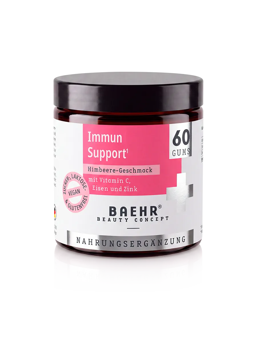 BAEHR Immun Support Gums mit Vitamin C, Eisen und Zink, Himbeere-Geschmack