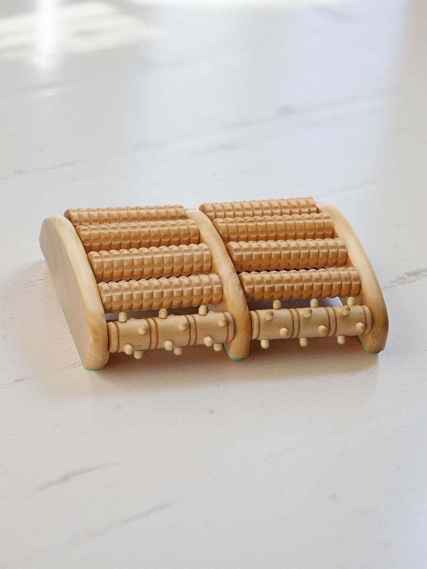 Fußmassageroller, 5 Rollen pro Seite Fußmassageroller, 5 Rollen pro Seite