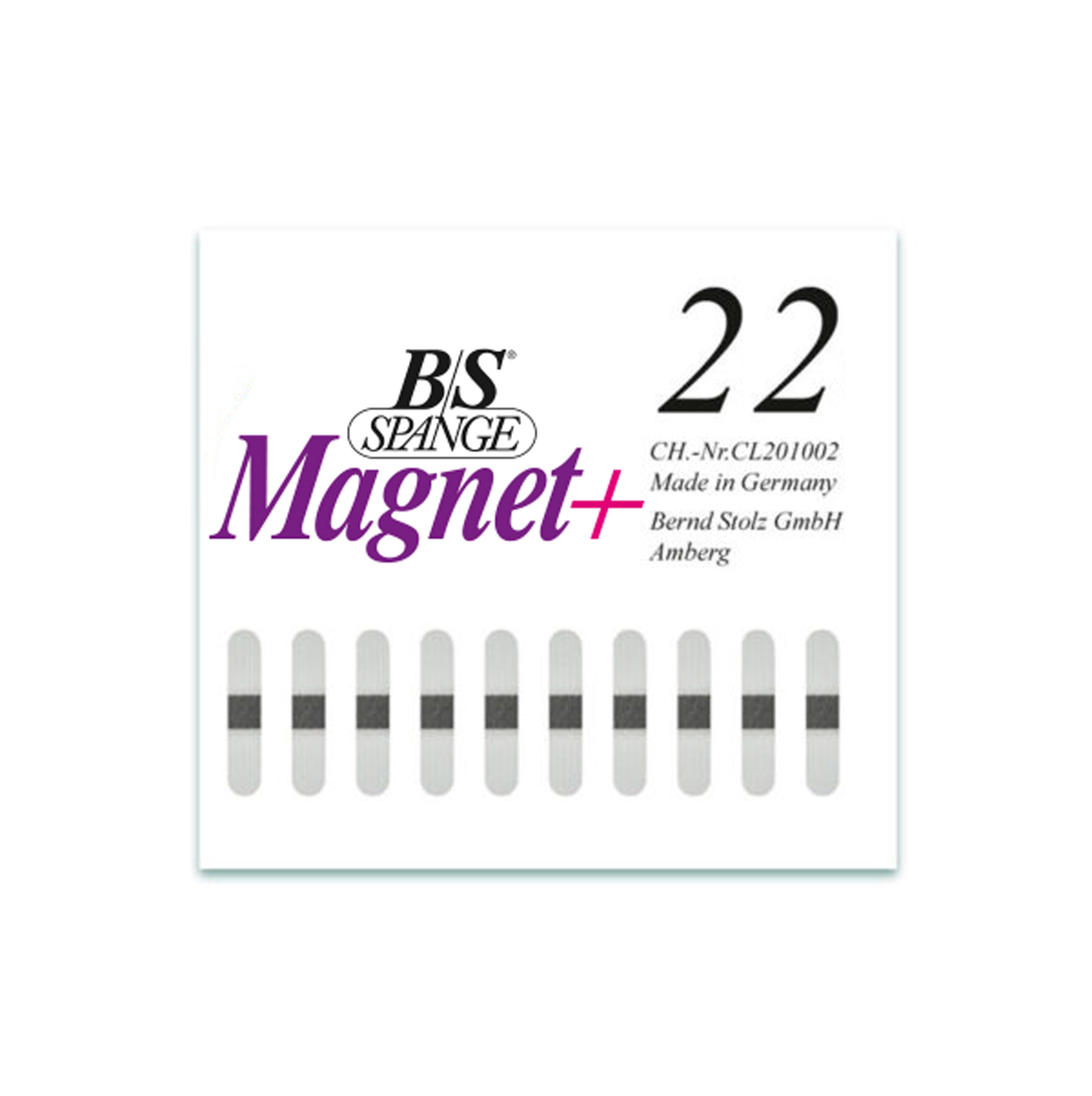B/S Spange Magnet+ | Länge 22 Breite 4 mm 10 Stück