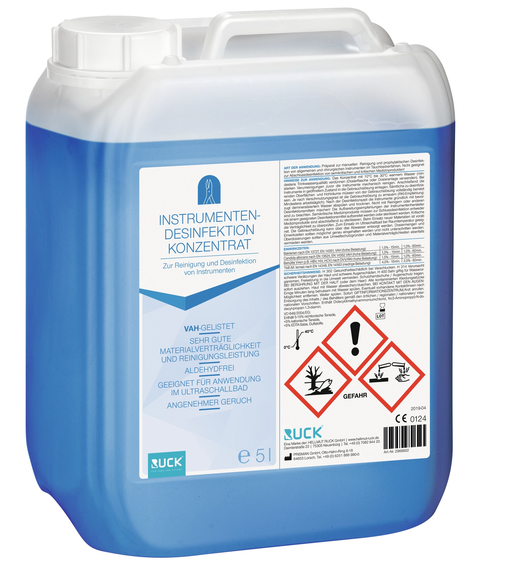 RUCK Instrumentendesinfektion Konzentrat | 5 Liter RUCK Instrumentendesinfektion Konzentrat | 5 Liter
