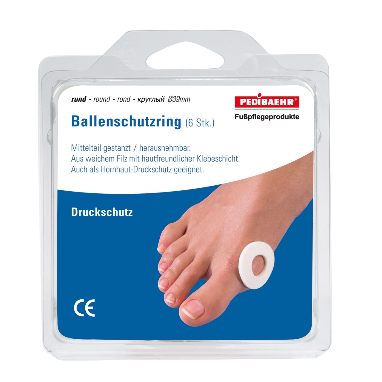 Pedibaehr Ballenschutzringe rund 39 mm, 6 Stück Pedibaehr Ballenschutzringe rund 39 mm, 6 Stück