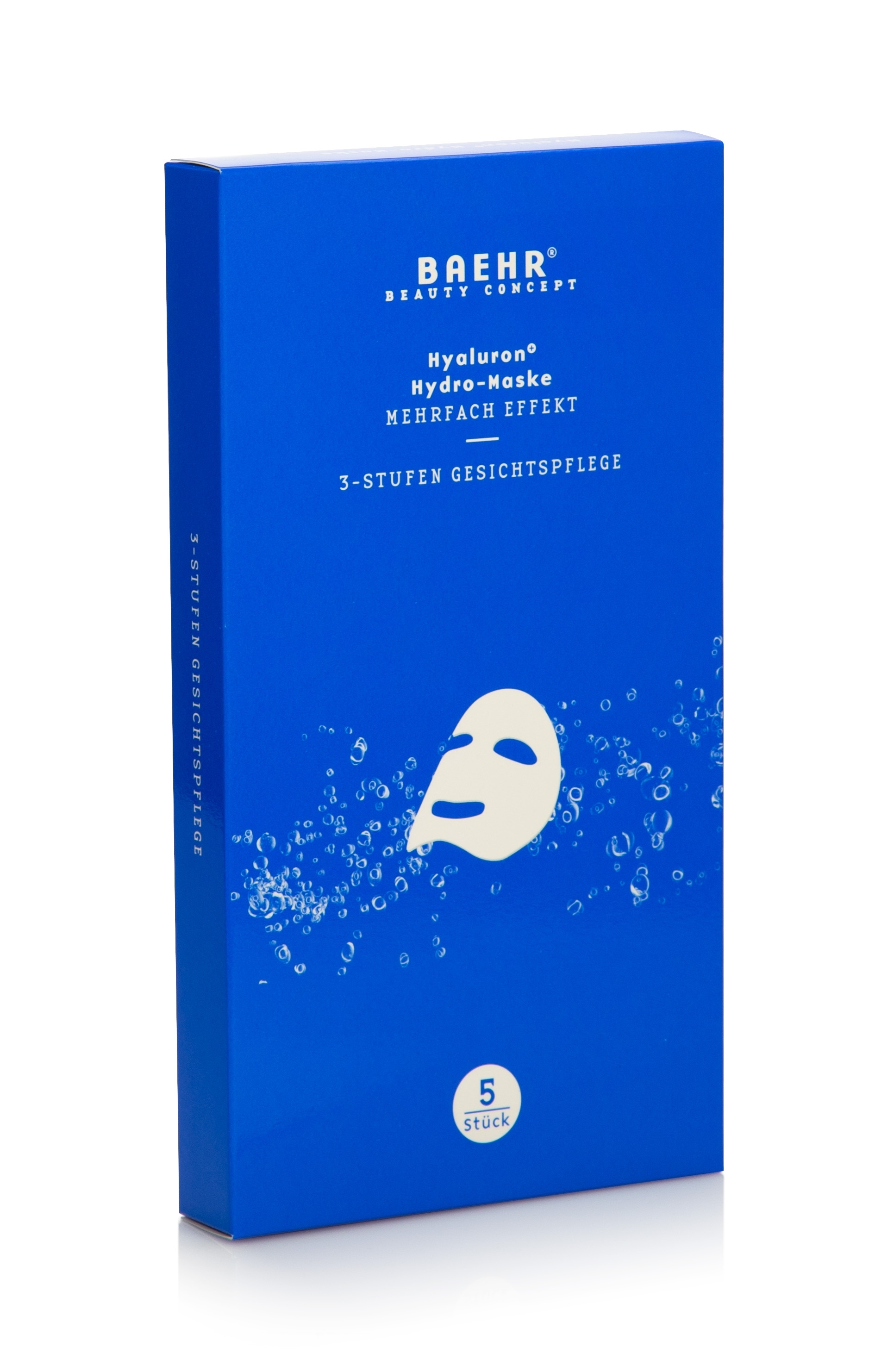 BAEHR Hyaluron+ - Vliesmaske, 3-Stufen Gesichtspflege | 5 Stück 