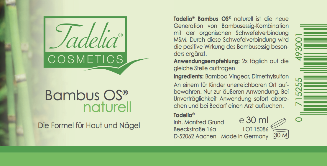 Tadelia Bambus OS naturell 30 ml (Staffelpreis)