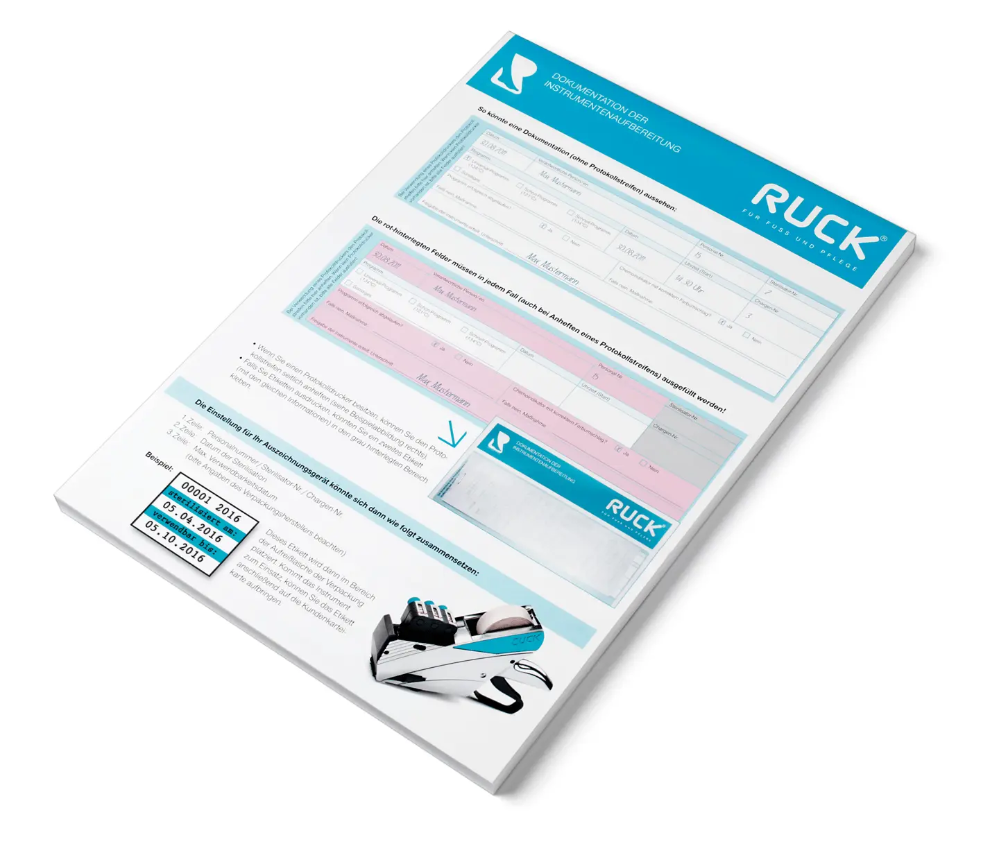 RUCK Sterilisations-Tagebuch 100 Blatt RUCK Sterilisations-Tagebuch 100 Blatt