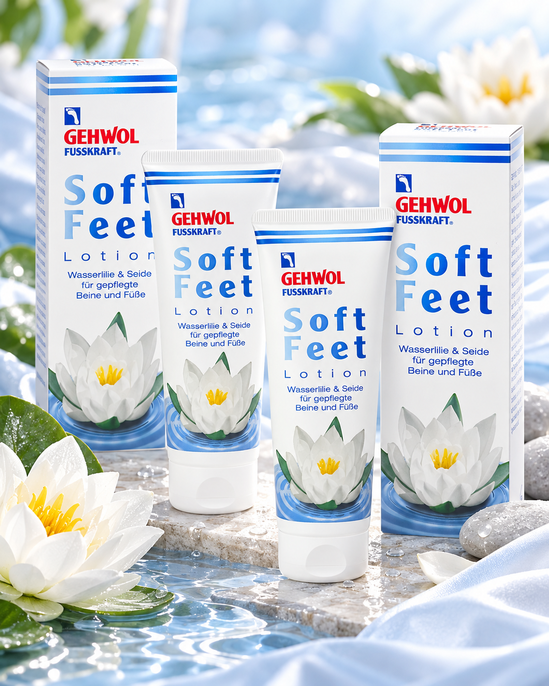 Vorteilspack GEHWOL FUSSKRAFT Soft Feet Lotion 4x125 ml (500 ml)