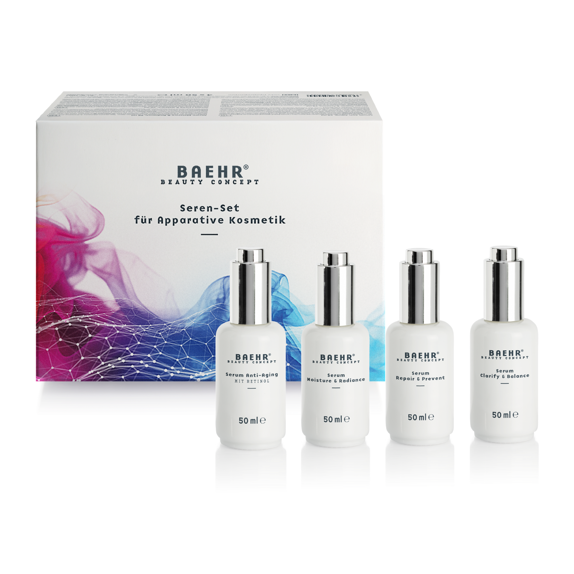 BAEHR Beauty Concept Seren-Set für Apparative Kosmetik 4 x 50 ml in Pipettenflasche