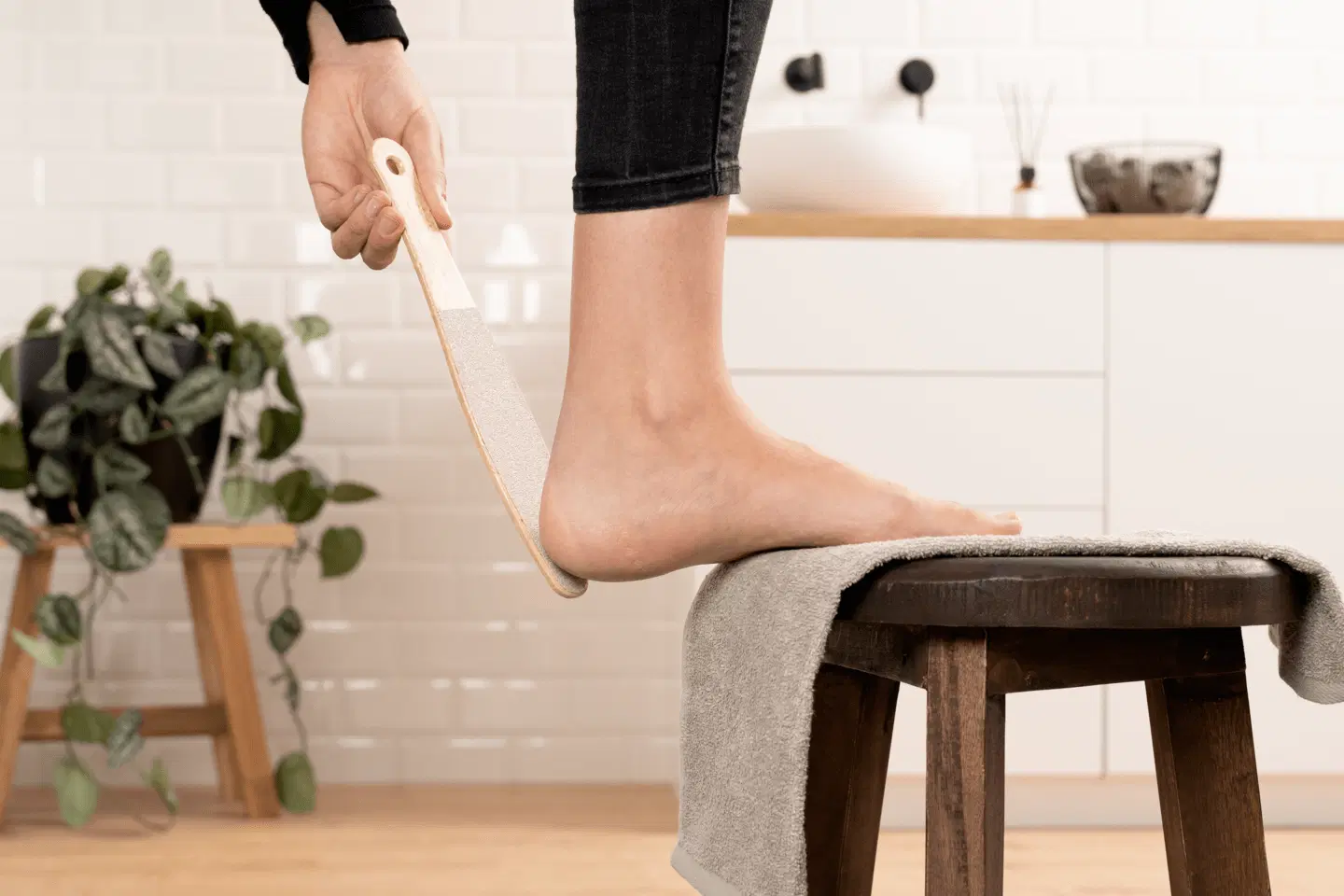 RUCK Holz-Fußfeile, Buche, 2-seitig, 180er/100 Körnung in Kartonschachtel