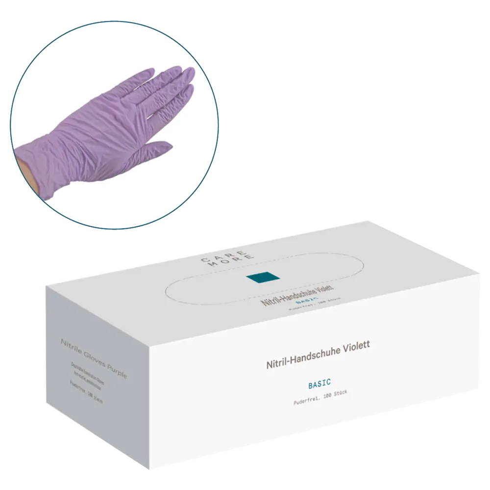 CARE MORE Nitril-Handschuhe Farbe: violett | Größe: L CARE MORE Nitril-Handschuhe Farbe: violett | Größe: L