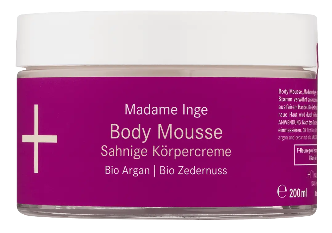 i+m Madame Inge Body Mousse Argan Zedernuss 200 ml i+m Madame Inge Body Mousse Argan Zedernuss 200 ml