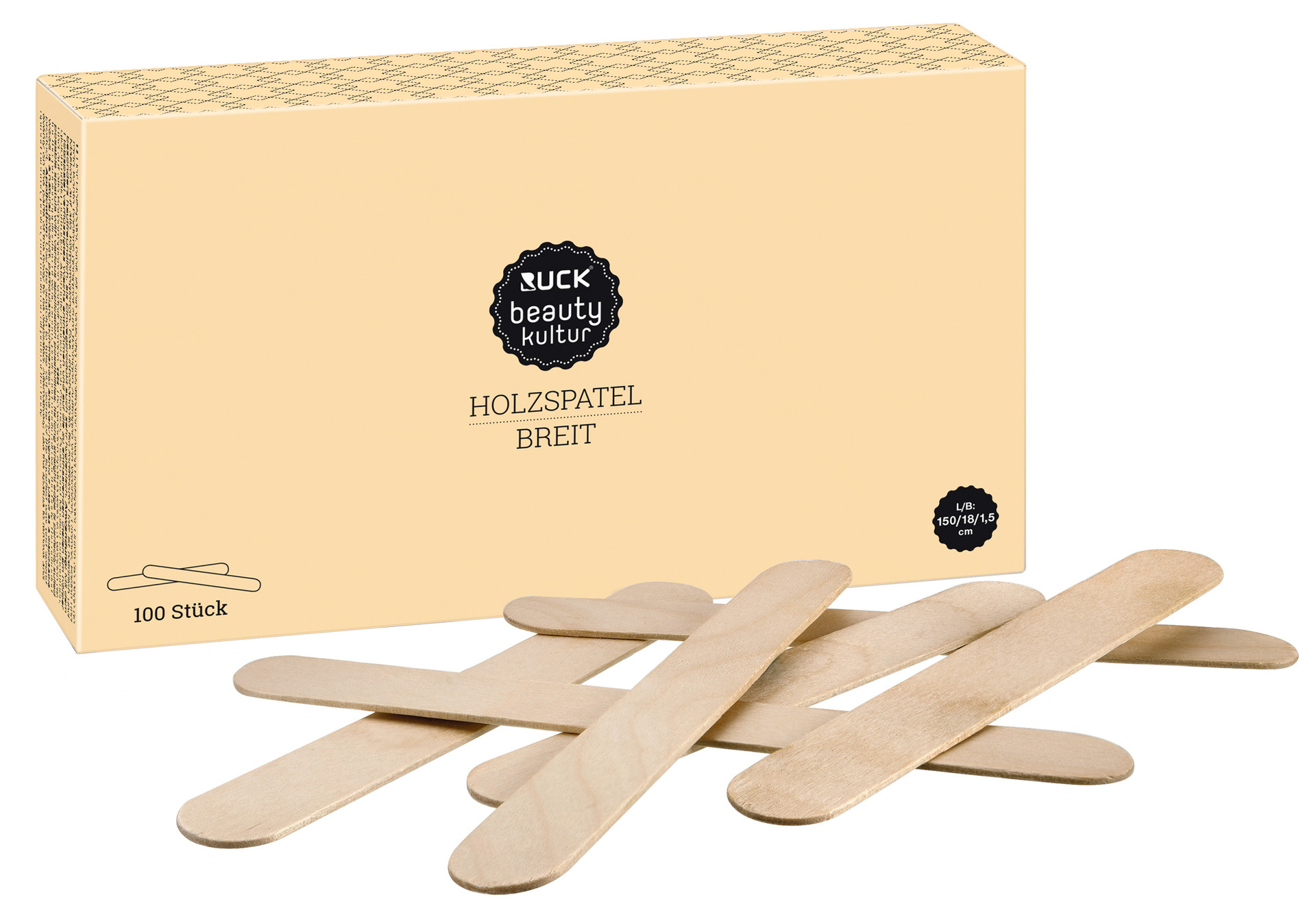 RUCK beautykultur Holzspatel breit | 100 Stück RUCK beautykultur Holzspatel breit | 100 Stück
