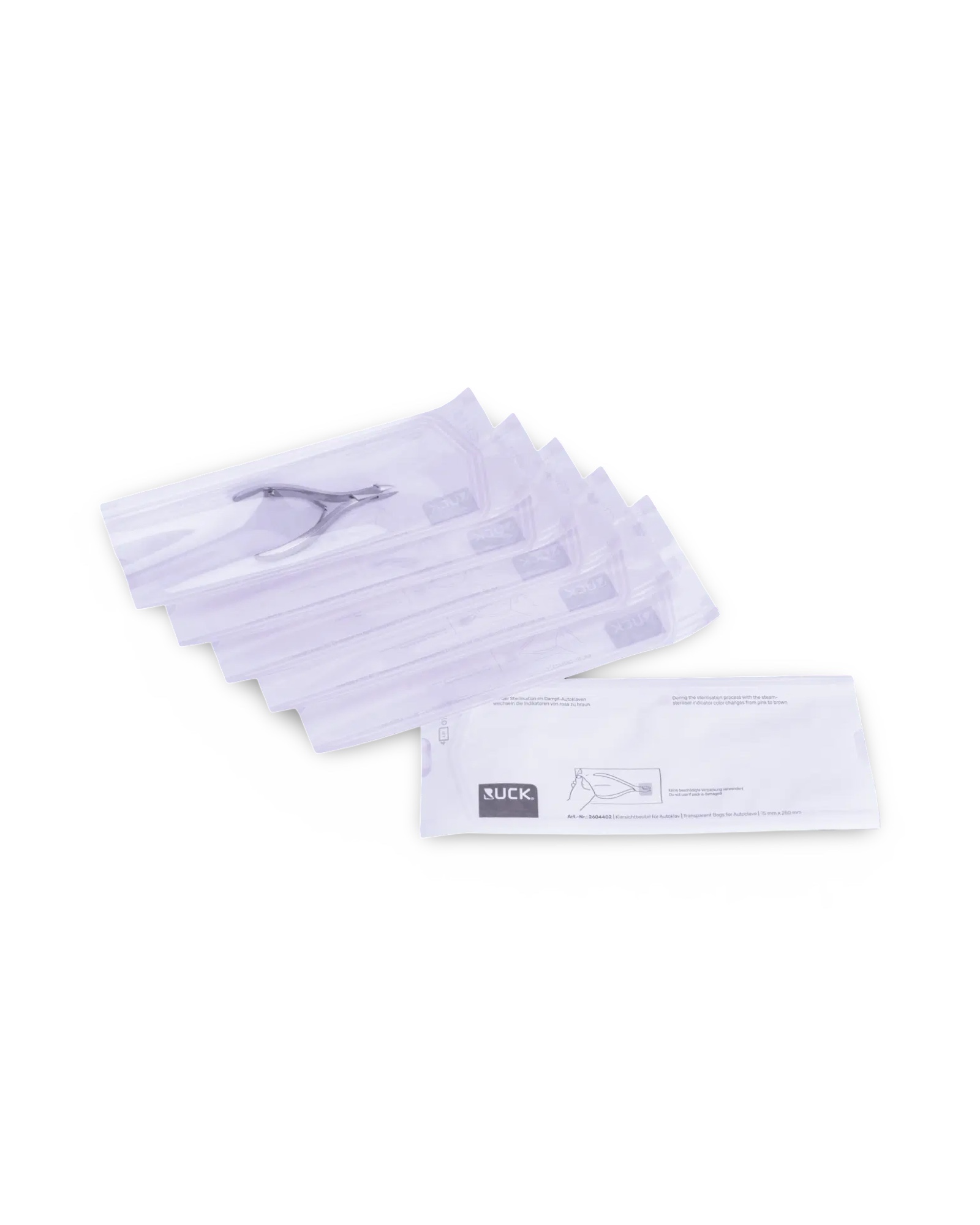 RUCK Klarsichtbeutel für Autoklav | nicht selbstklebend 7,5 x 25 cm, 1200 Stück
