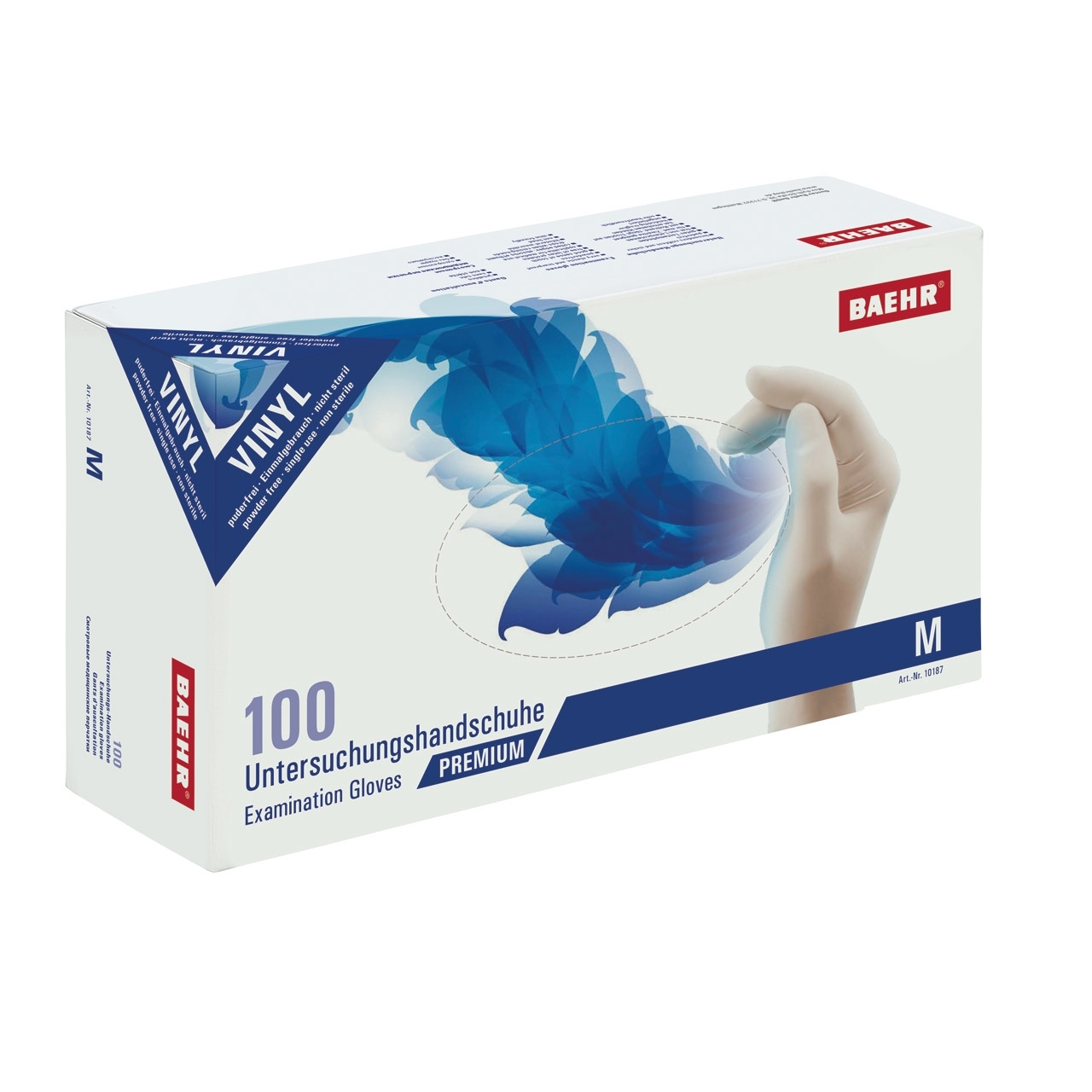 🔴 BAEHR Einmalhandschuhe Vinyl PREMIUM | M mittel 100 Stück 🔴 BAEHR Einmalhandschuhe Vinyl PREMIUM | M mittel 100 Stück