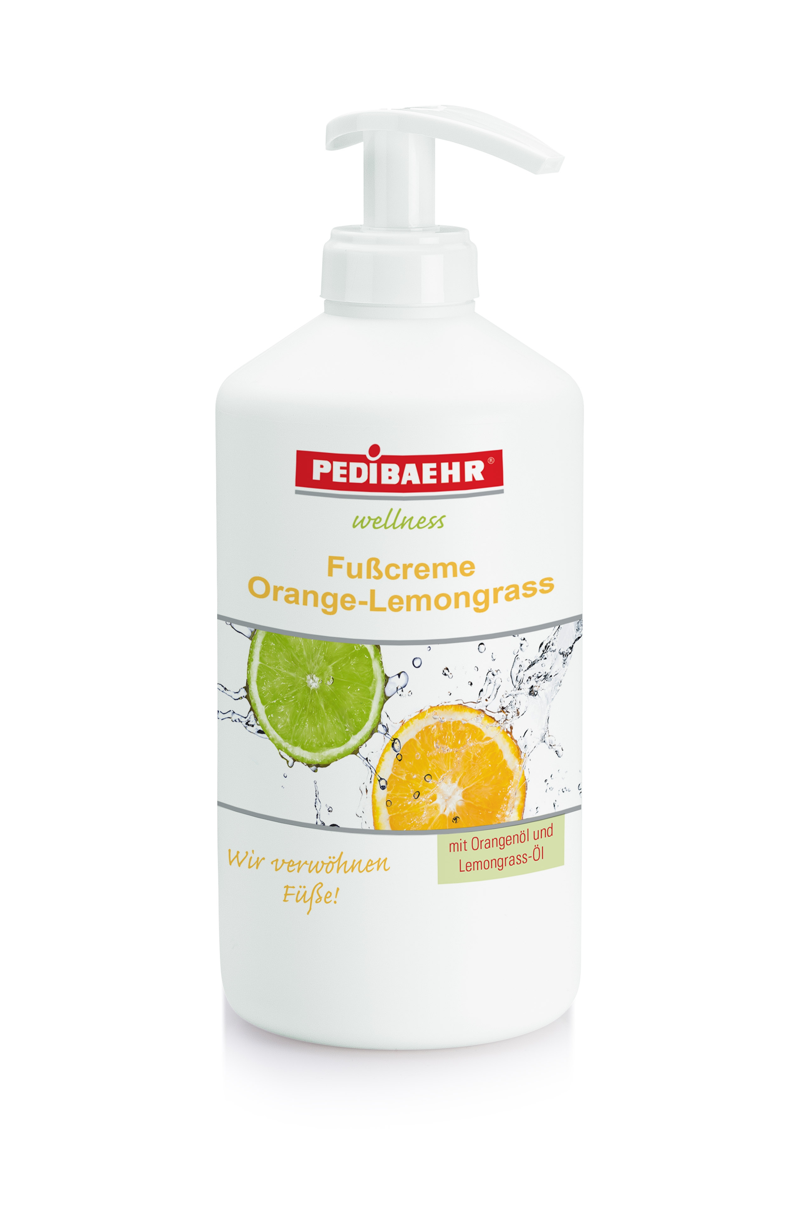 PEDIBAEHR Fusscreme Orange-Lemongrass | 500 ml