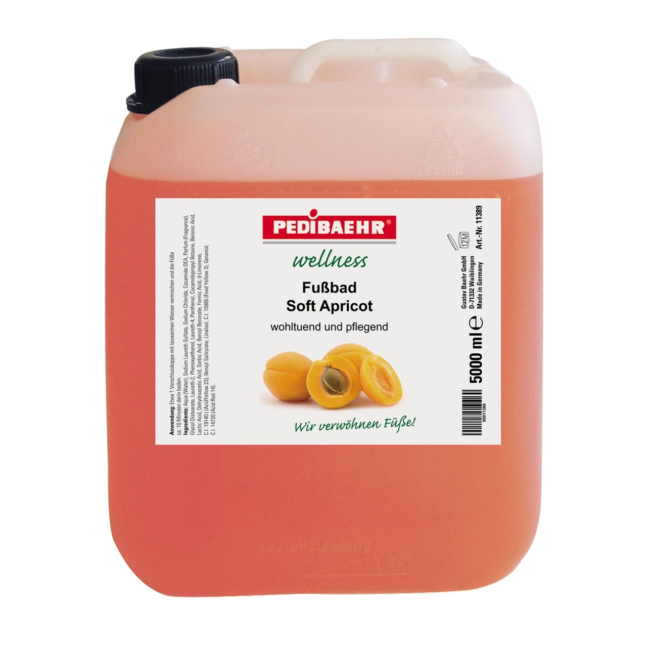 PEDIBAEHR Wellness Duft-Fußbad Soft Apricot 5000 ml