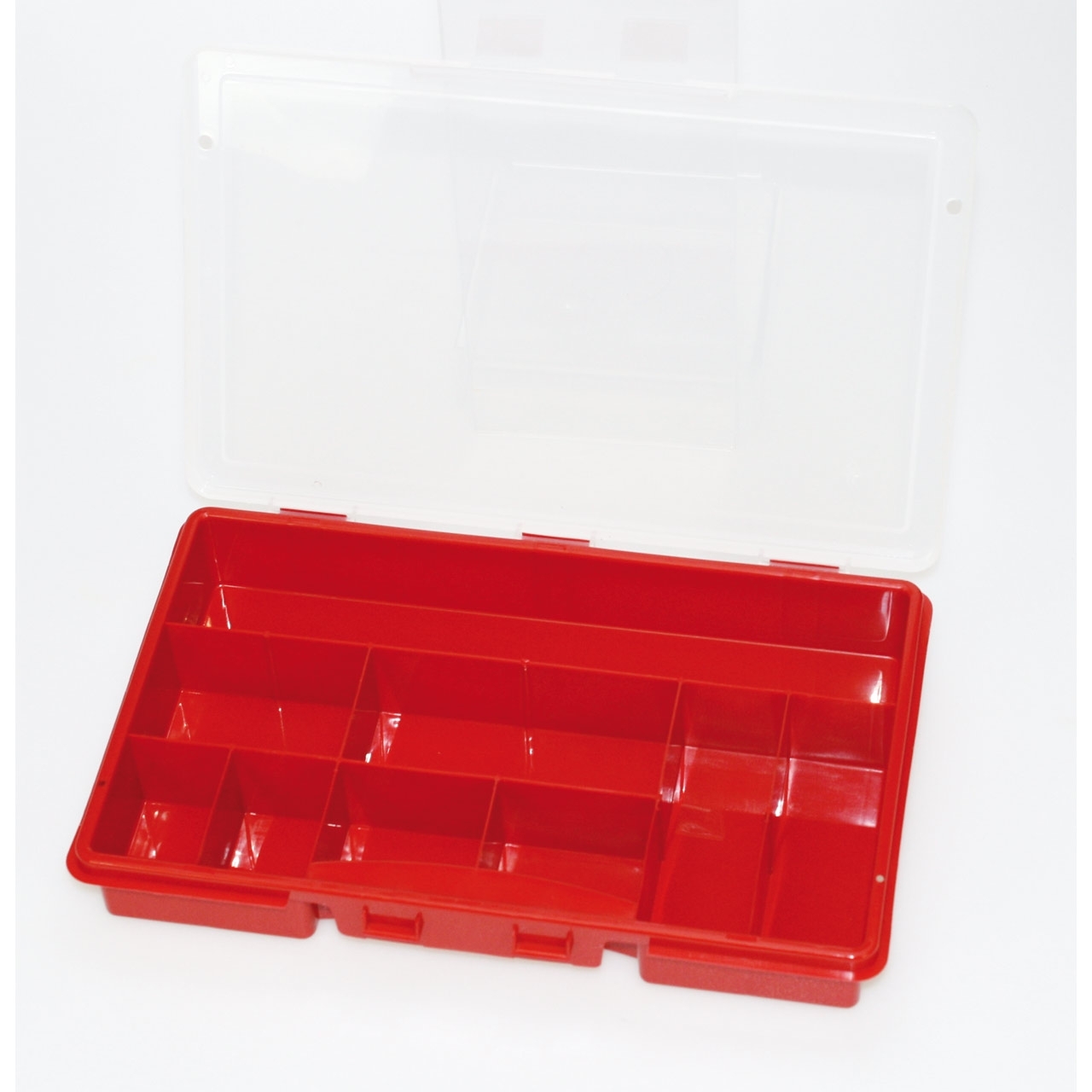 Sortimentsbox rot leer/9Fächer Sortimentsbox rot leer/9Fächer