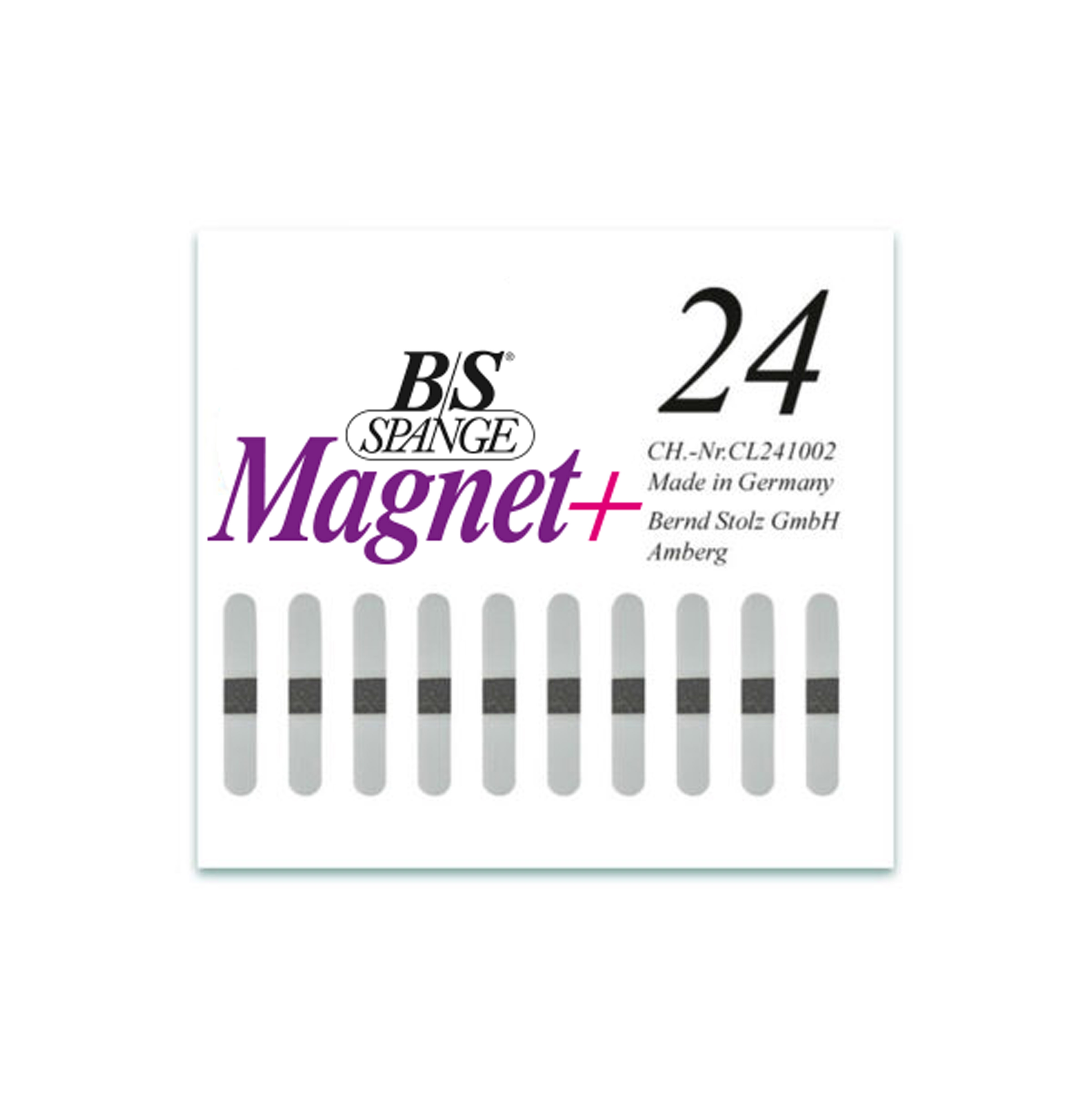 B/S Spange Magnet+ | Länge 24 Breite 4 mm 10 Stück