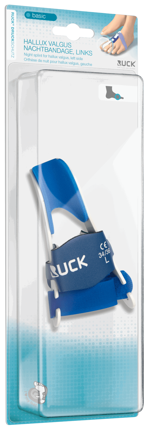 RUCK DRUCKSCHUTZ basic Hallux Valgus Nachtbandage | links Gr. 34-36
