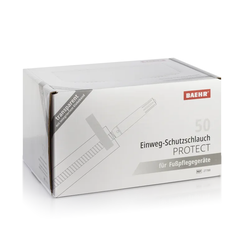 BAEHR Einweg-Schutzschlauch PROTECT für Fußpflegegeräte, 50 Stk.