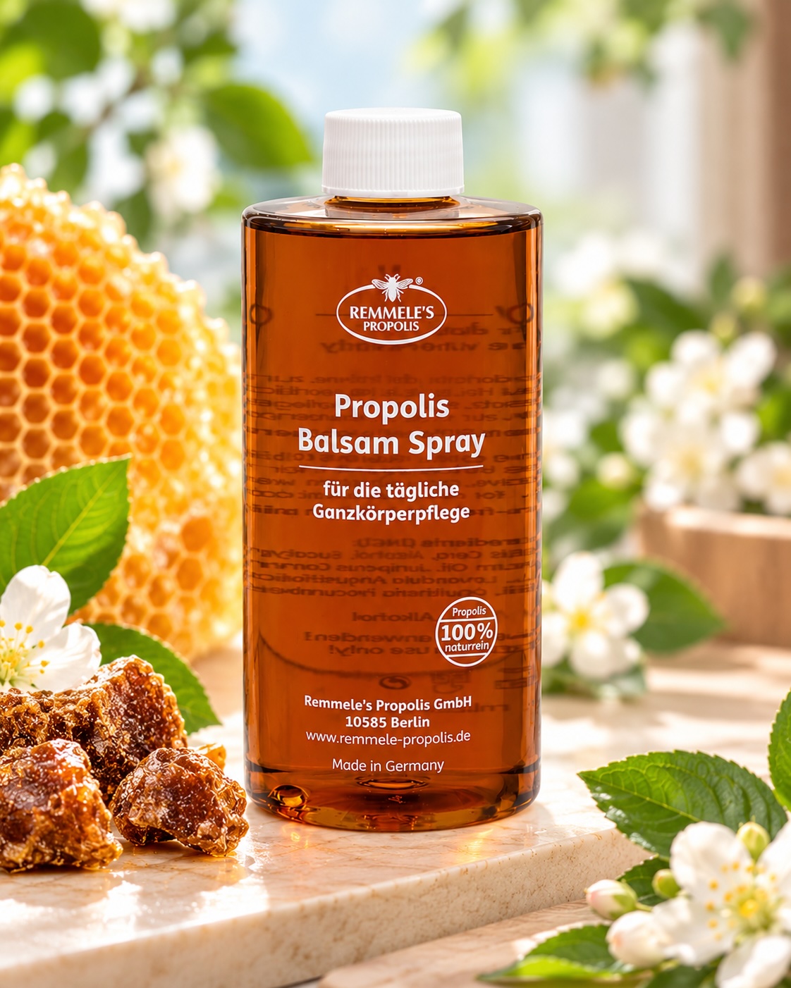 🐝 REMMELE`s PROPOLIS Balsam Spray zur hygienischen Händereinigung | 500 ml