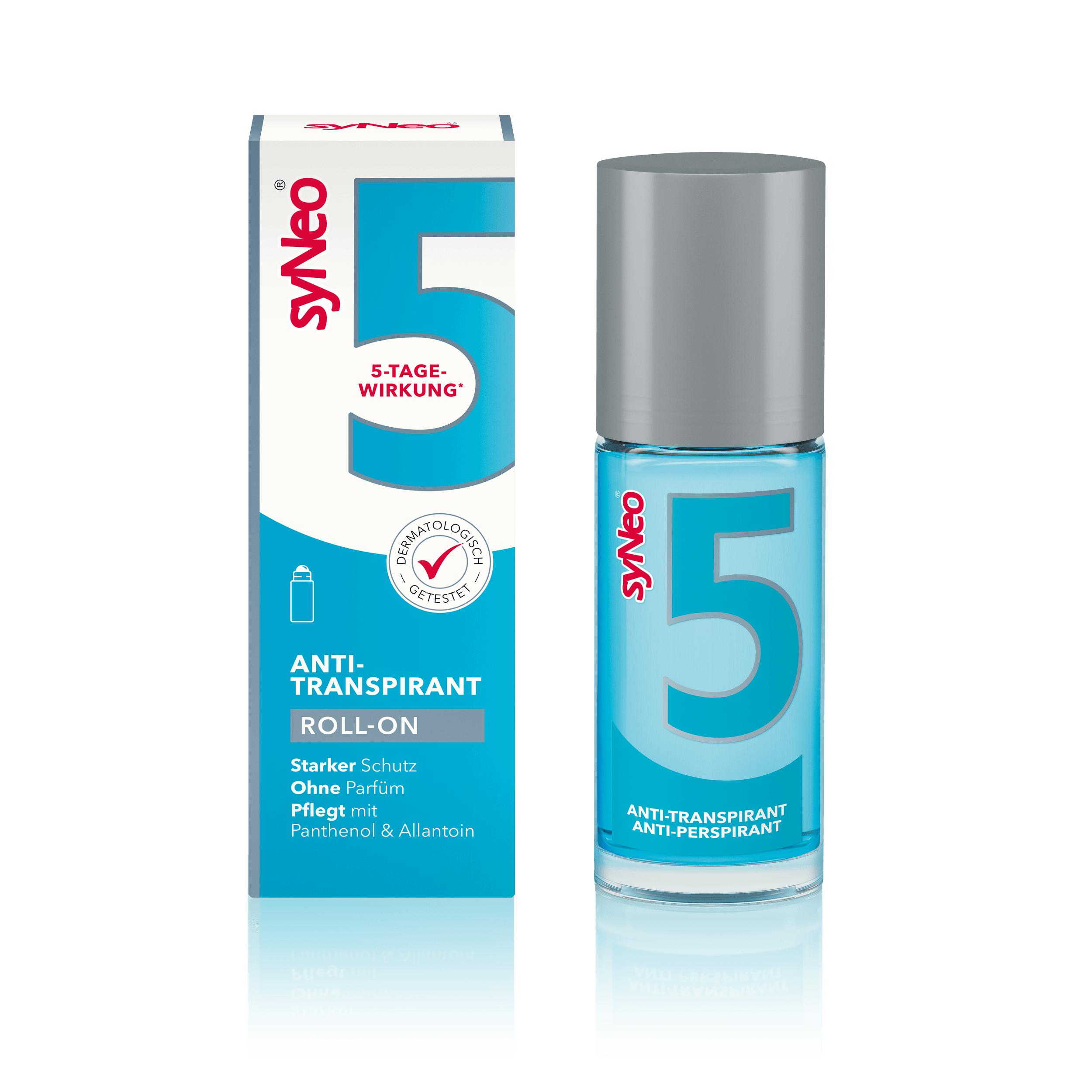 SYNEO 5 Roll-On 50 ml: Hochwirksames Antitranspirant für 5 Tage Schutz