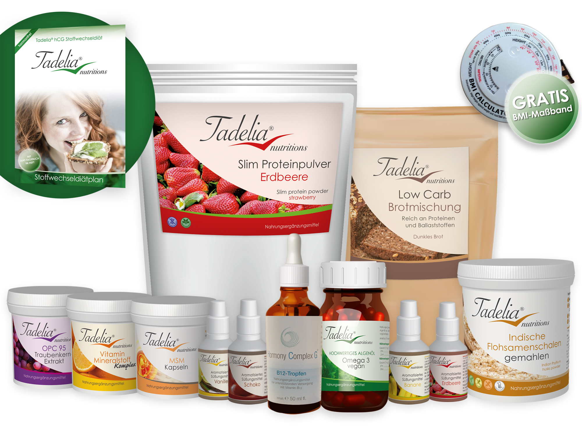 Tadelia® hCG Stoffwechseldiät PAKET 1 | Starterset mit Hormony Complex G Tadelia® hCG Stoffwechseldiät PAKET 1 | Starterset mit Hormony Complex G