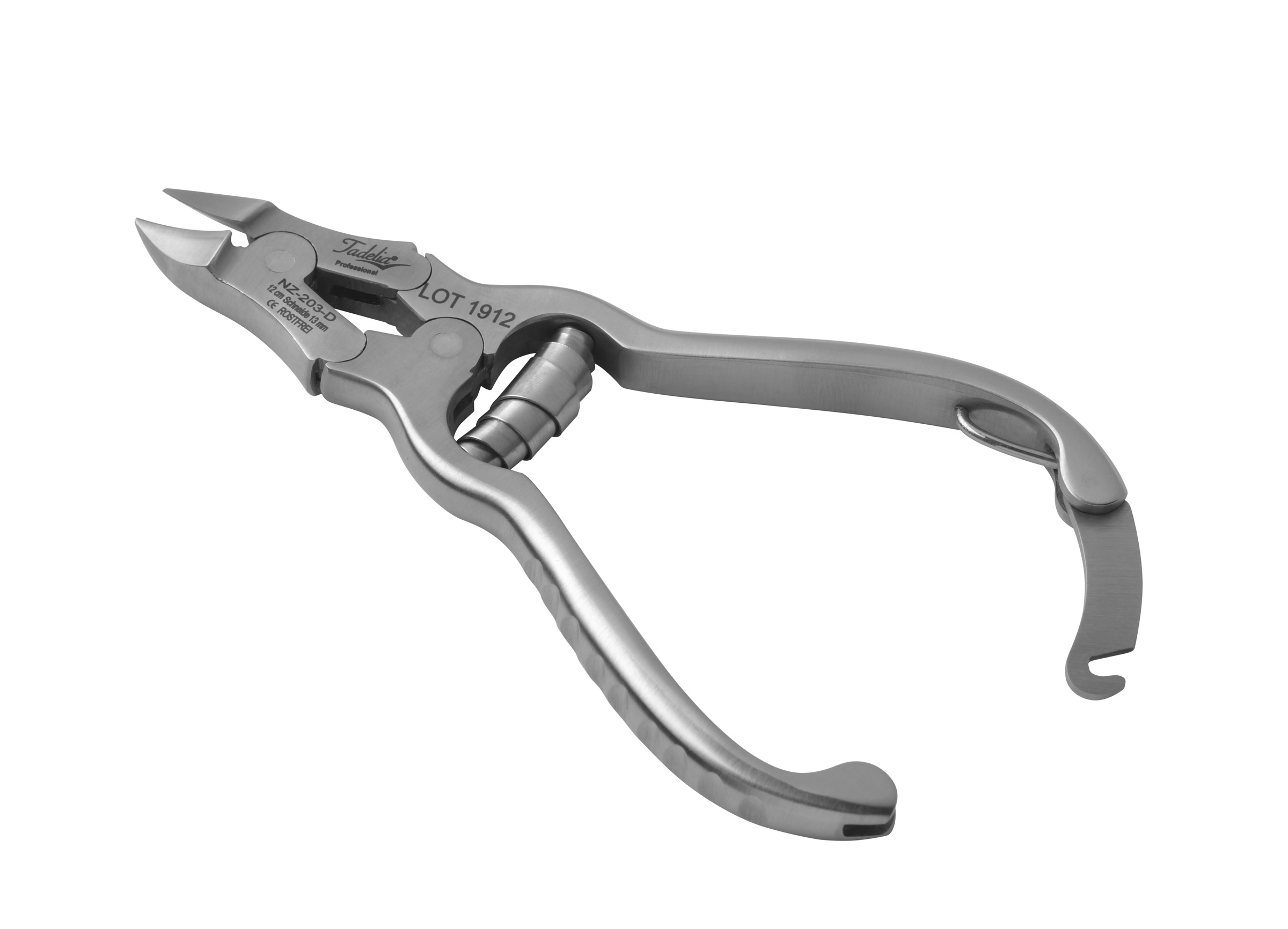 Tadelia® Professional Nagelzange für diabetische Fußpflege | NZ-203-D | Länge 12 cm Schneide 13 mm  Tadelia® Professional Nagelzange für diabetische Fußpflege | NZ-203-D | Länge 12 cm Schneide 13 mm