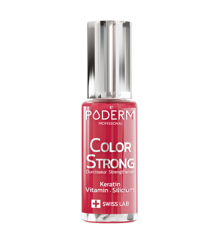 PODERM PFLEGELACK Nagelhärter Color Strong, 8 ml, Rouge Rose 797