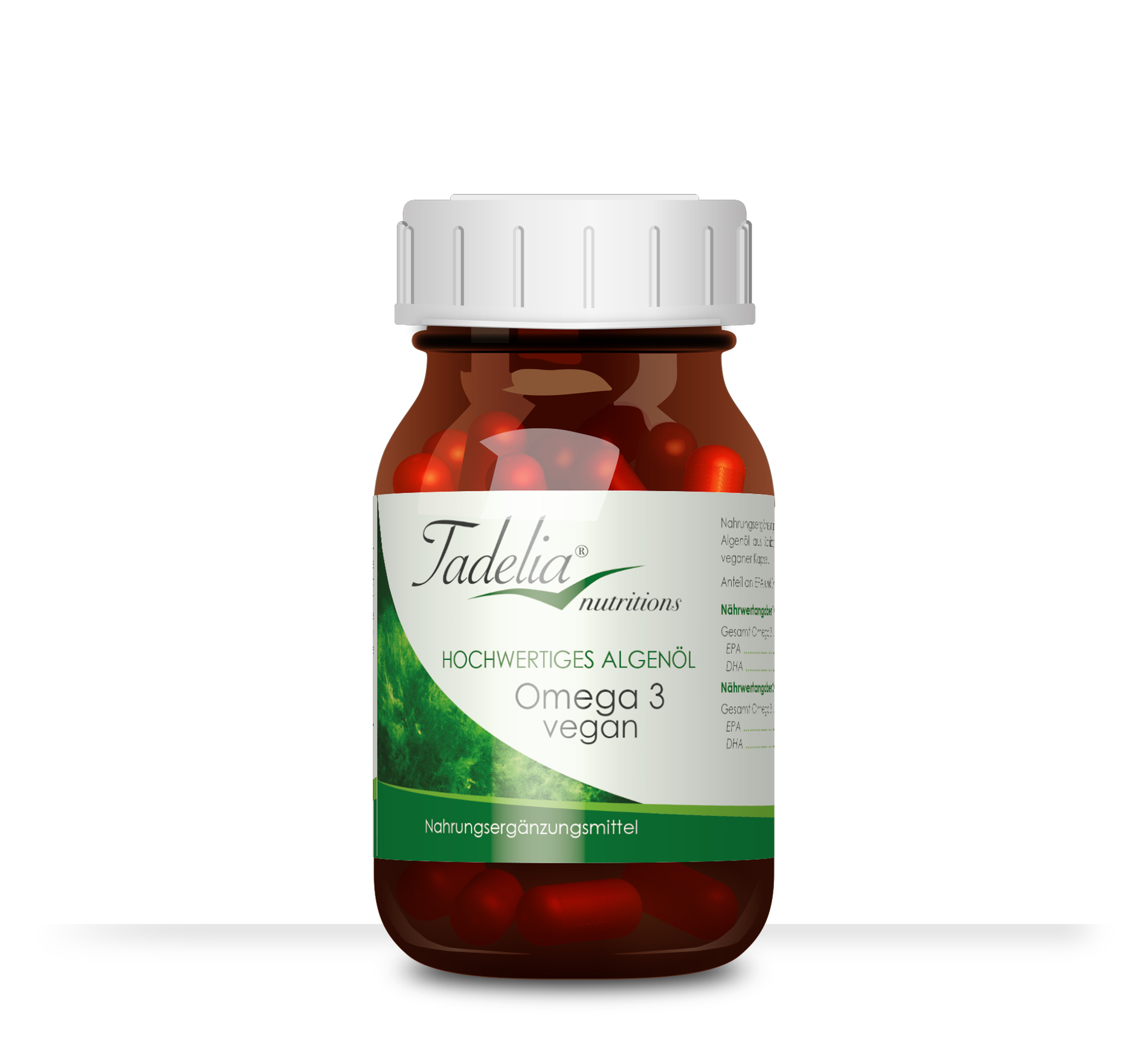 Tadelia®  Omega 3 vegan hochwertiges Algenöl 60 Kapseln | 49,5 g Tadelia®  Omega 3 vegan hochwertiges Algenöl 60 Kapseln | 49,5 g