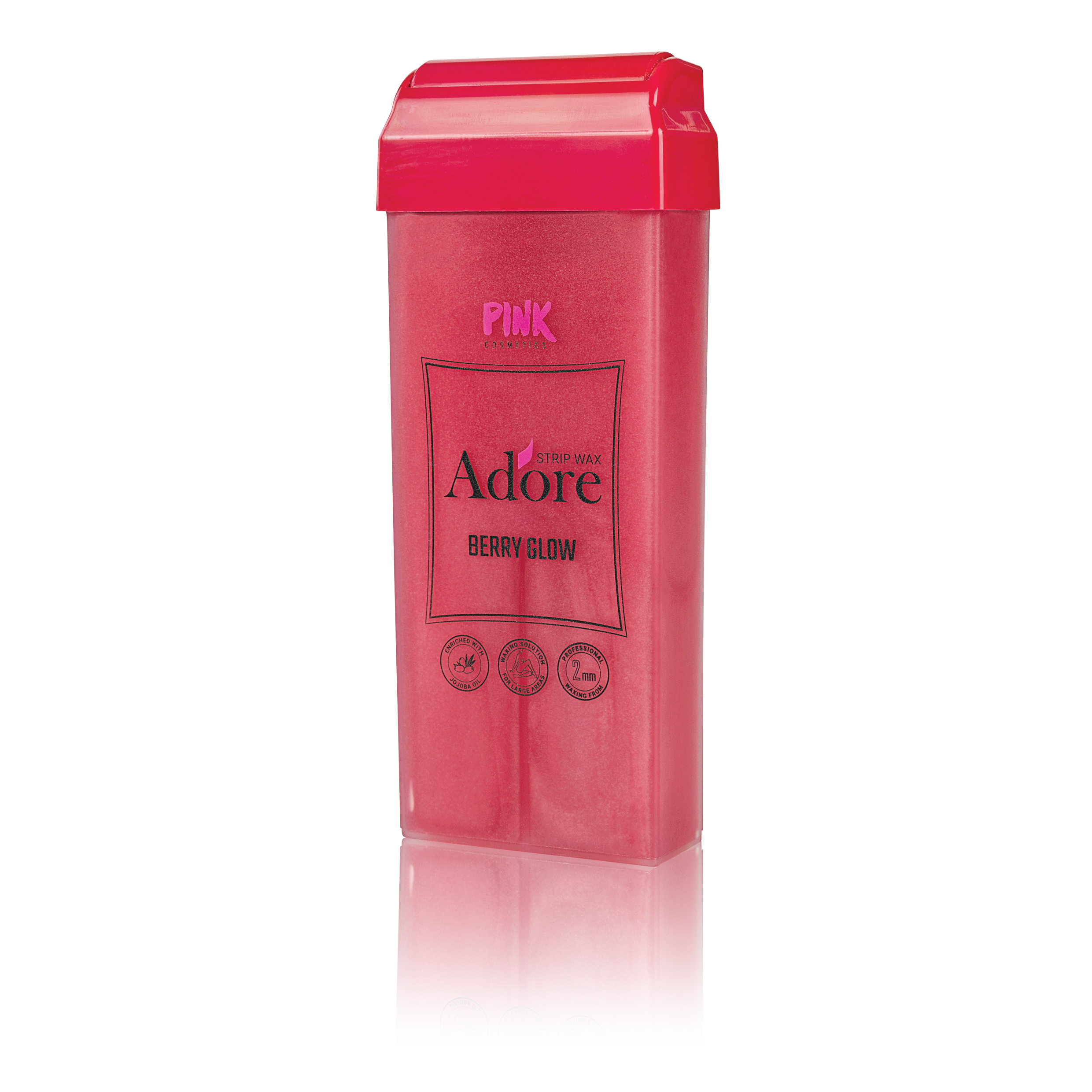 PINK COSMETICS ADORE Strip Wax Berry Glow Roll-on mit Jojoba-Öl 100 ml PINK COSMETICS ADORE Strip Wax Berry Glow Roll-on mit Jojoba-Öl 100 ml