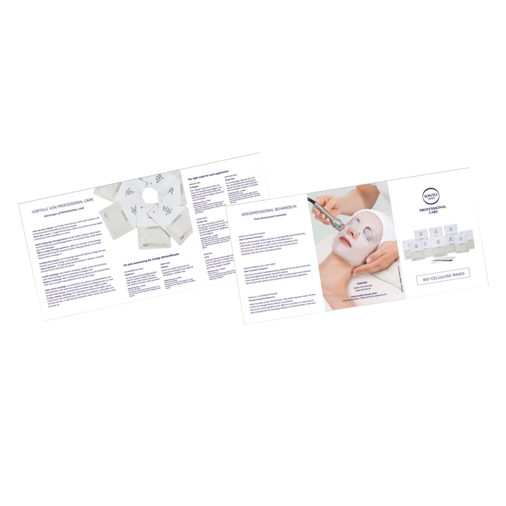 IONTO-COMED Professional Care Combine Flyer für Bio-Cellulose-Mask  IONTO-COMED Professional Care Combine Flyer für Bio-Cellulose-Mask