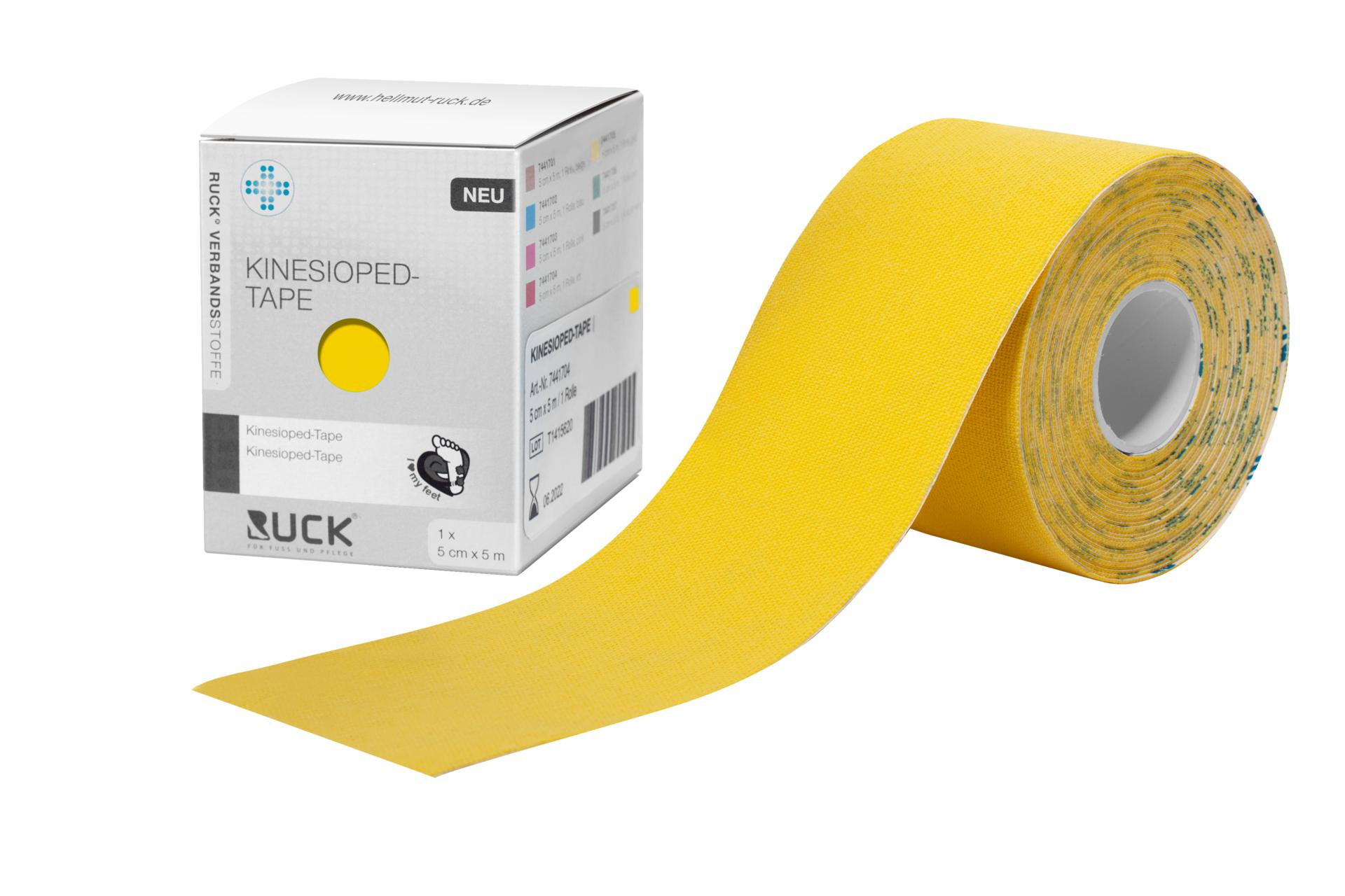 KINESIOPED-Tape 5 cm x 5 m, 1 Rolle gelb