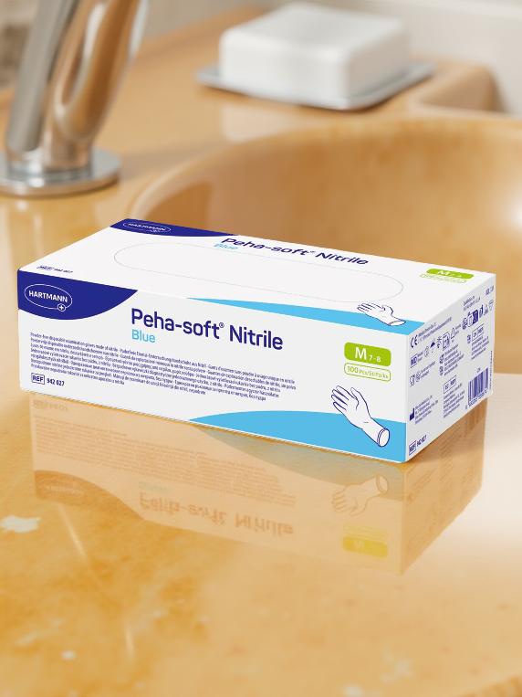HARTMANN Peha-soft Nitrile blue, Nitril- Einmalhandschuhe, extra-klein, 100 Stück