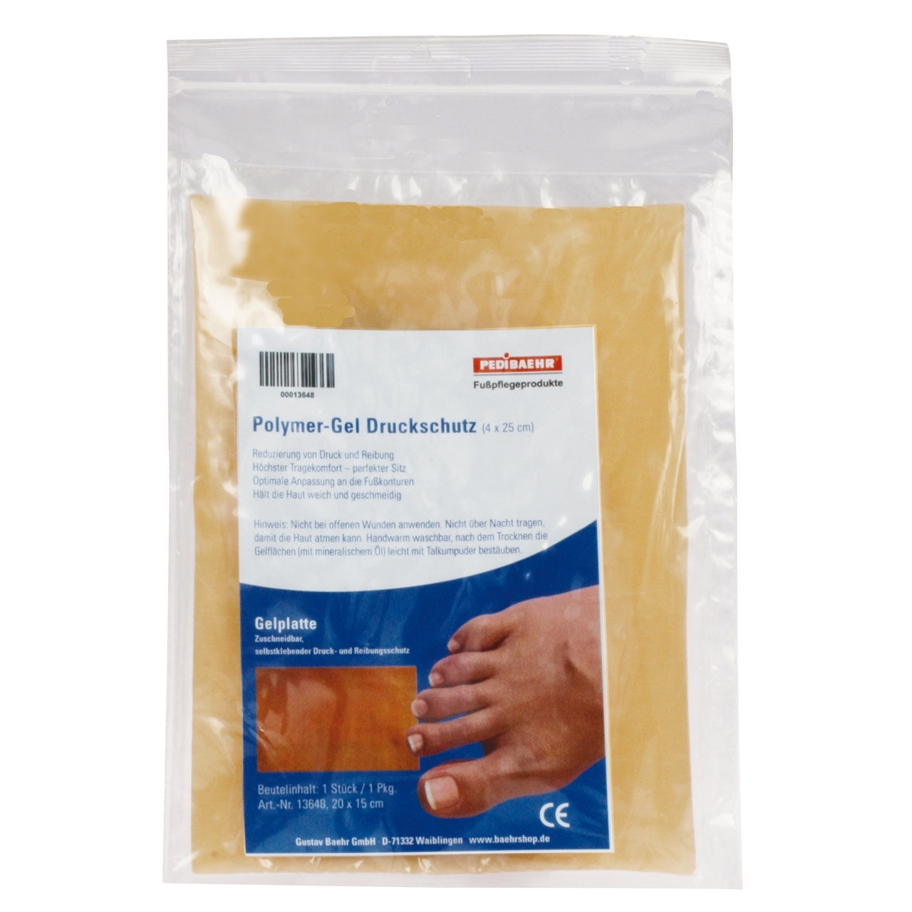 PEDIBAEHR Platte Polymer-Gel 20 x 15 cm 1 Stück PEDIBAEHR Platte Polymer-Gel 20 x 15 cm 1 Stück