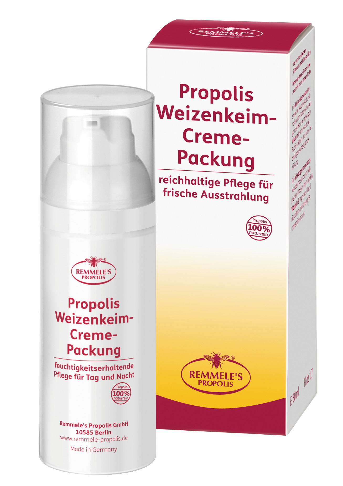 REMMELE`s PROPOLIS Weizenkeim-Creme-Packung 50 ml
