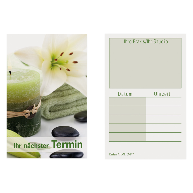 Terminkarten WELLNESS 1 Block (100 Blatt) Terminkarten WELLNESS 1 Block (100 Blatt)