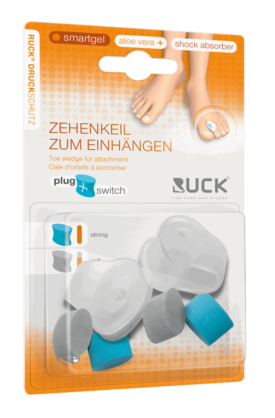 RUCK smartgel plug+switch Zehenkeil zum Einhängen, inkl. Plug Set Gr. L 2-er Set RUCK smartgel plug+switch Zehenkeil zum Einhängen, inkl. Plug Set Gr. L 2-er Set