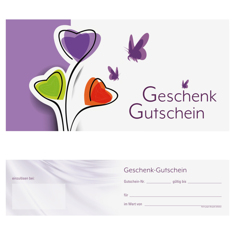  Geschenk-Gutschein "WELLNESS 3" DIN lang 25 Stk. inkl. Kuvert