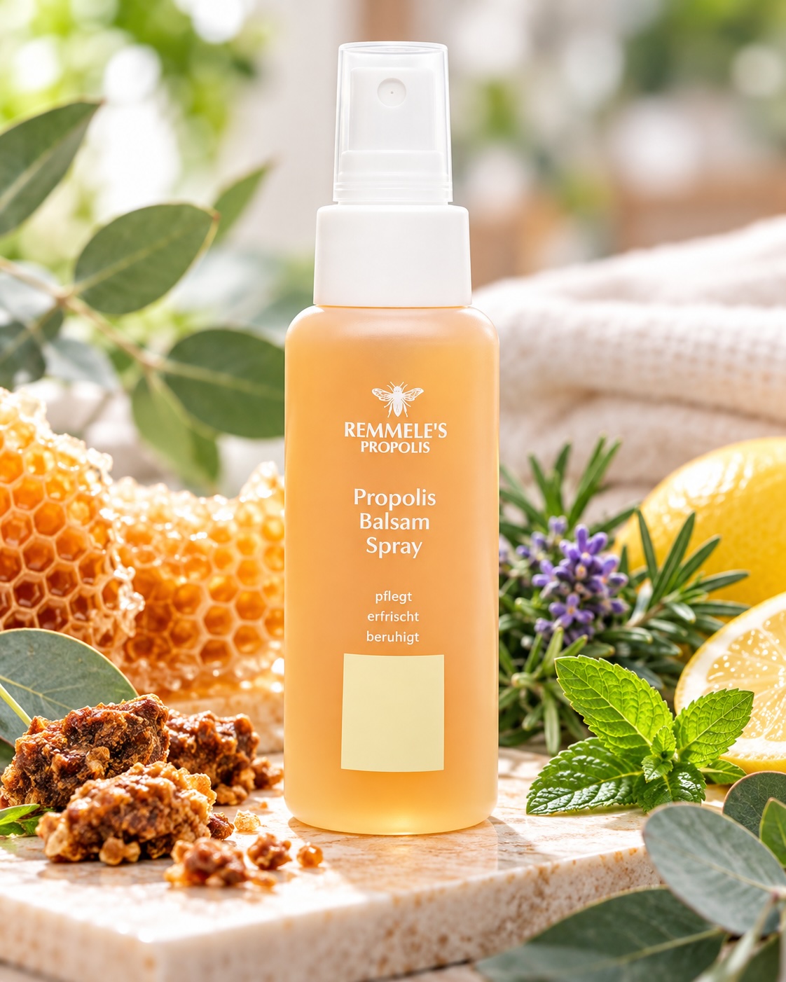 🐝 REMMELE`s PROPOLIS Balsam Spray zur hygienischen Händereinigung | 80 ml