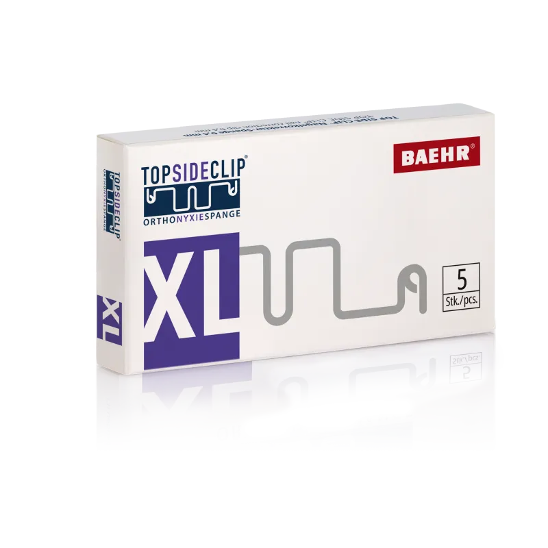 BAEHR Orthonyxiespange TOP SIDE CLIP® Nagelkorrektur-Spange, Gr. XL, 1 Pack (5 Stk.)