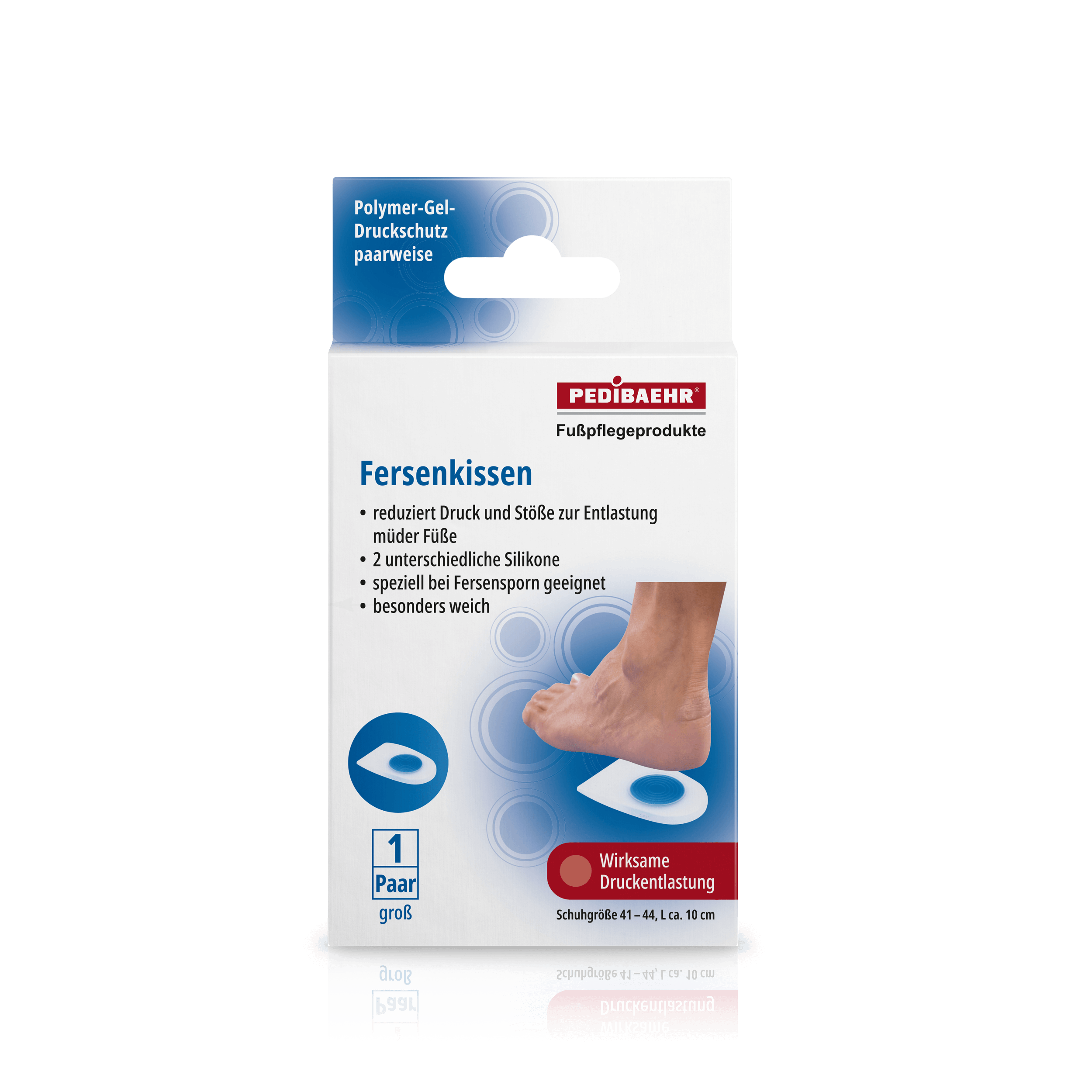 Pedibaehr Gel-Fersenkissen groß 1 Paar Pedibaehr Gel-Fersenkissen groß 1 Paar